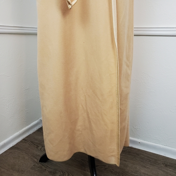 Bill Tice Robe Vintage Pleated Old Hollywood Lounge Comfort Sleep Tan Neutral - Picture 7 of 15